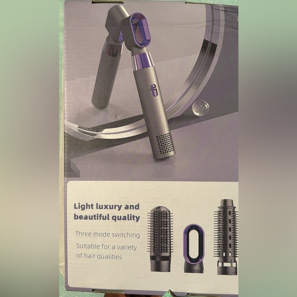 Dyson Hair Tool with Purple and Gray Finish